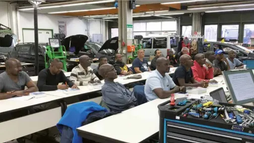 Blick in eine Kfz-Ausbildungswerkstatt in Namibia