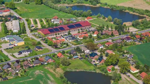 Luftaufnahme vom Bioenergiedorf Bollewick